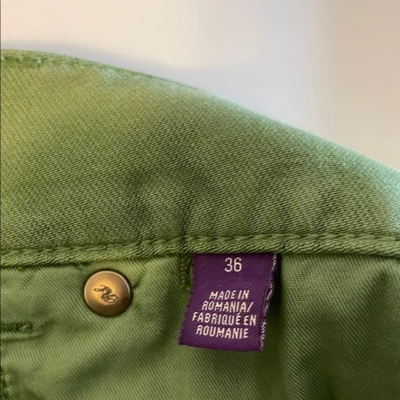 Ralph Lauren Purple Label Green Chinos Casual Style